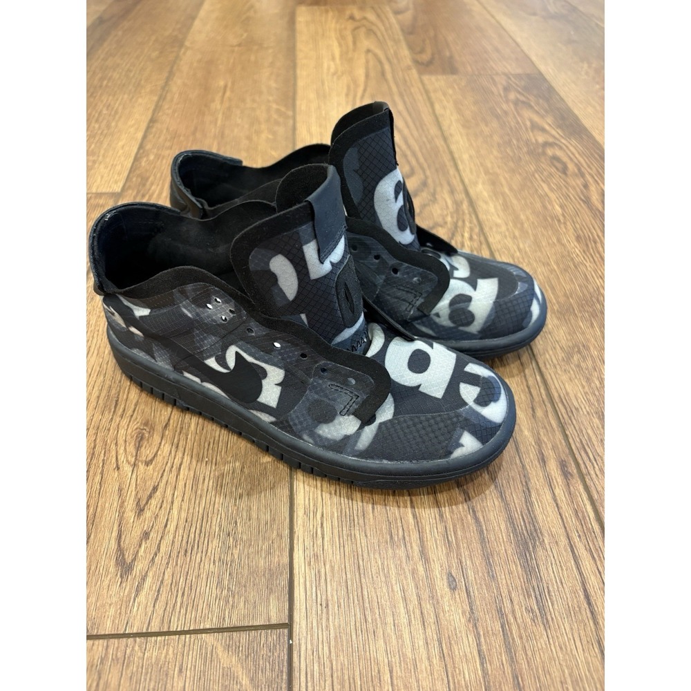 Nike Dunk Low Comme des Garcons Print Black Tennis Shoes Size 6 No Shoe Laces